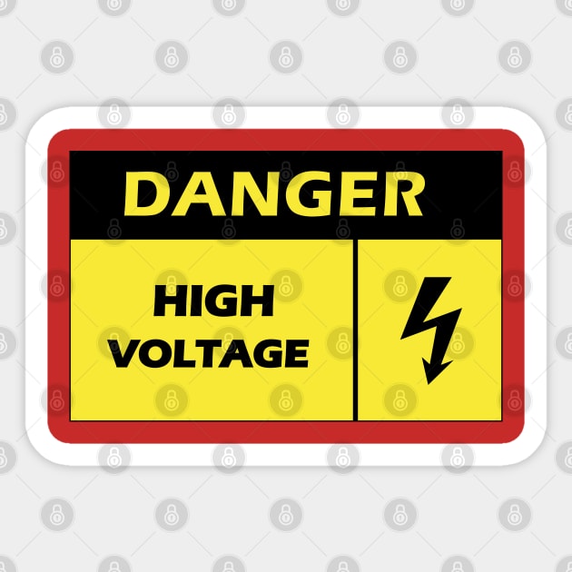 Dangerous Electrical High Voltage warning Lable for Electrician engineers Sticker by ArtoBagsPlus